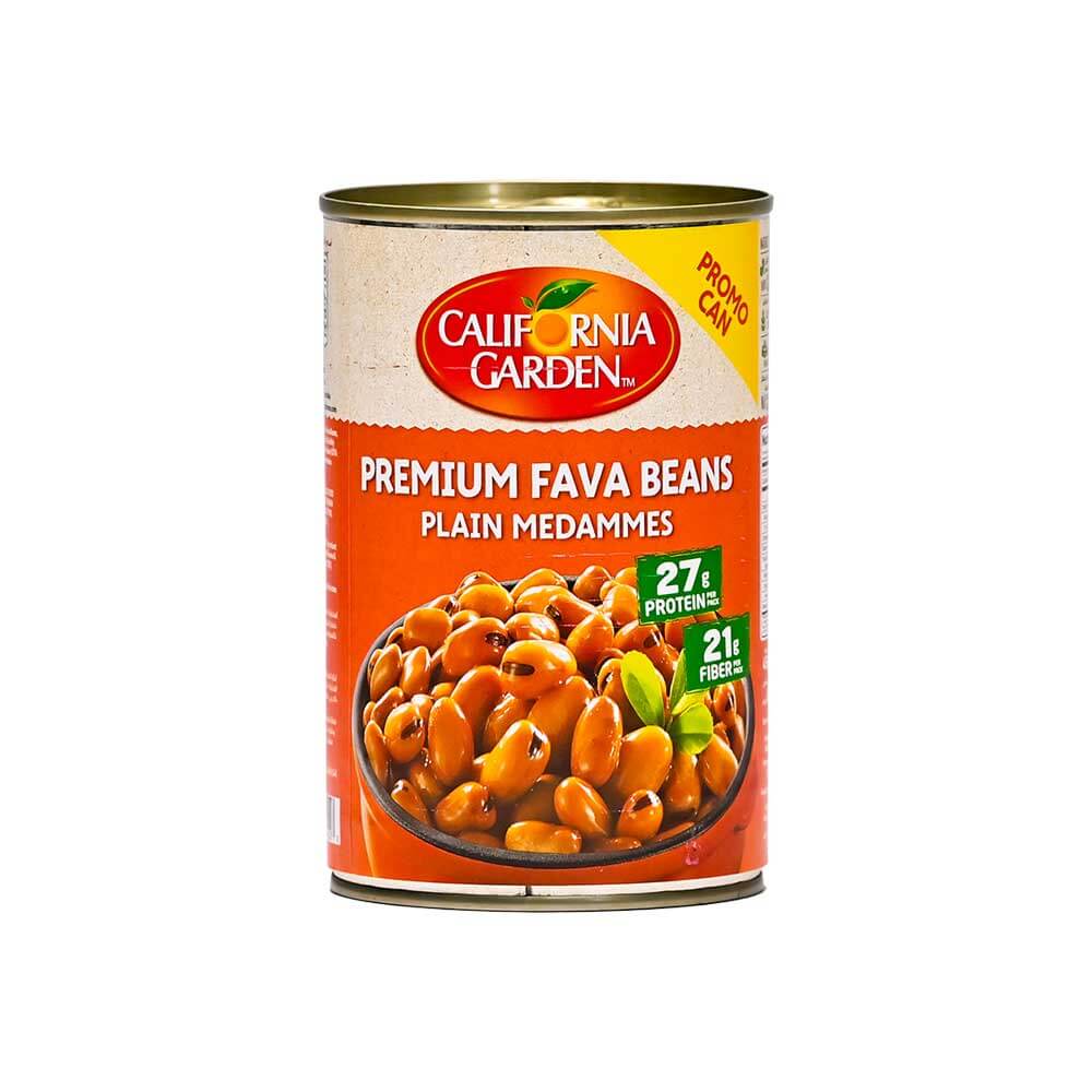 California Garden Premium Fava Beans Plain Medammes 24 x 400 gms